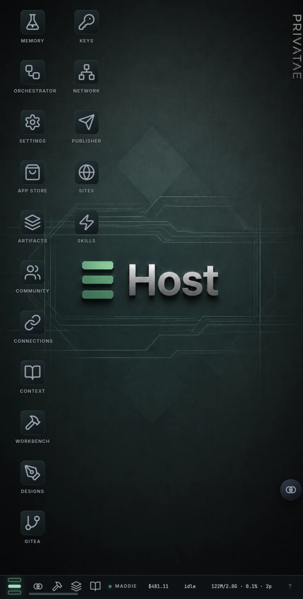 The same Host on a phone